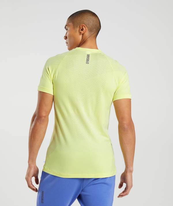 Panske Tricka Gymshark Apex Seamless Biele Zelene | PH7453092